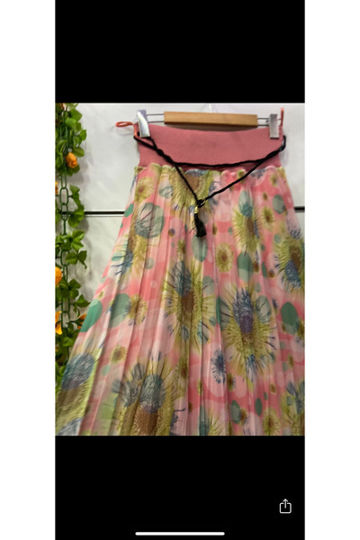 edu collection Шифонова спідниця з підкладкою з візерунком