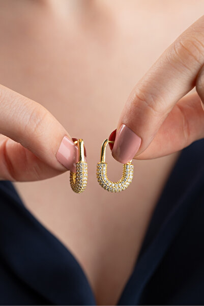 VAOOV 925 Ayar Gümüş Çengelli İğne Küpe