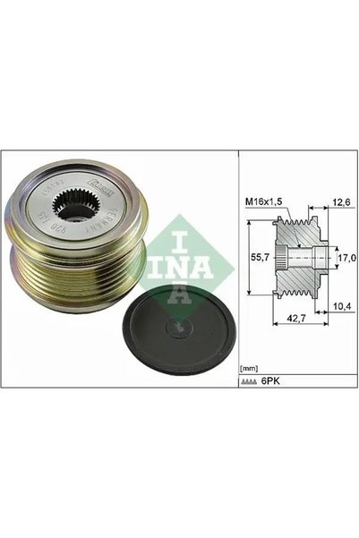 İna 535027610 Alternator Kasnagi 06H903017K 06H903017X 06H903018E