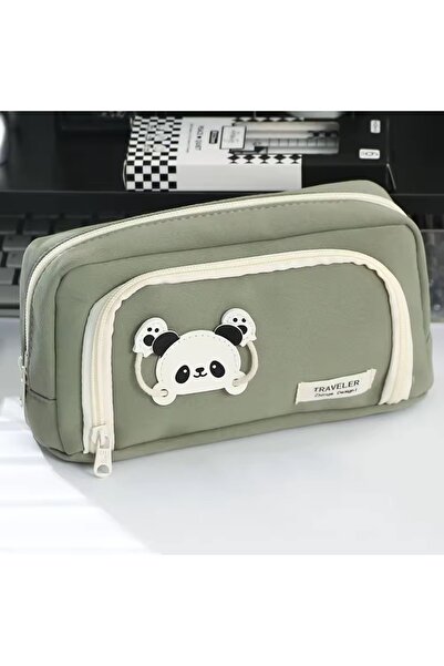 synshop Τσάντα μακιγιάζ με μολυβοθήκη μεγάλου μεγέθους, πολλαπλών διαμερισμάτ...