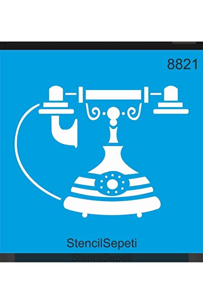 DERYA DESİNG ART Phone Pattern Stencil Template St8821 20x20 Cm