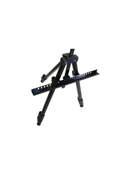 JollyMag Maliarsky stojan do ateliéru, Maaleo, kovový, nastaviteľný, s krytom, čierny, 46,8 x 77/160 cm