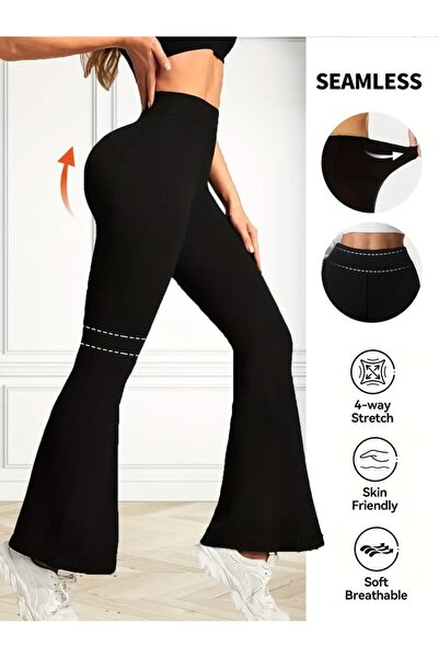 CRNSSWİMWEAR Magas derekú, alakformáló alsónemű, nem átlátszó, spanyol szárú leggings, fekete