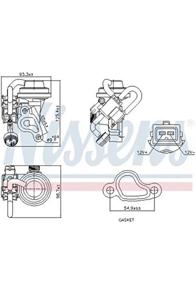 Nissens 98344 EGR Valfi A1121400060 A1121400460