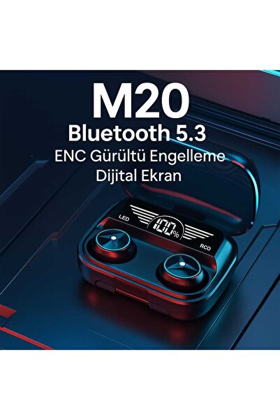 Generic M20 Bluetooth Kulaklık Şarj Göstergeli