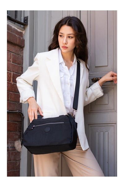 Sanmorris Kadın 5 Gözlü Suya Dayanıklı Paraşüt Kumaş Ayarla Çapraz Askılı El ...