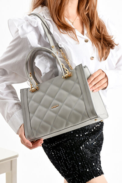 archangel Women's Hand and Shoulder Bag with Chain Detail, Multi-Sectioned, Patterned