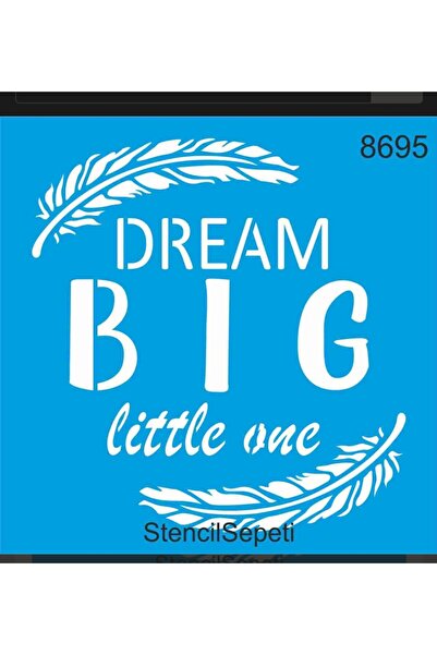 DERYA DESİNG ART Quit Your Dreams Stencil Template St8695 20x20 Cm