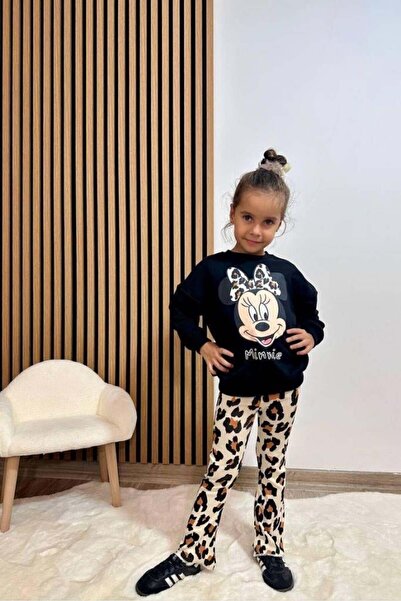 Booni Jooni Minne Leopar Detaylı Taytlı Takım - Kız Çocuk