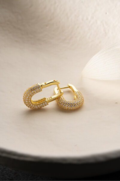 VAOOV 925 Ayar Gümüş Çengelli İğne Küpe