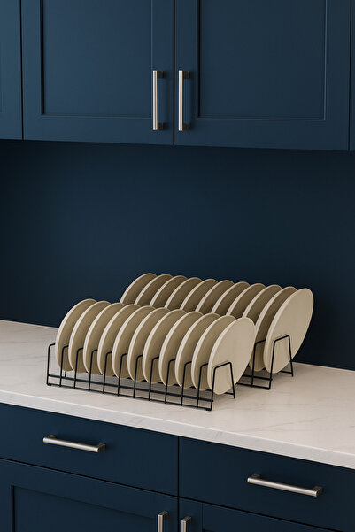 Alper Banyo Yeni Model Siyah Tezgah Üstü Tabaklık | Tencere Kapak Düzenleyici...