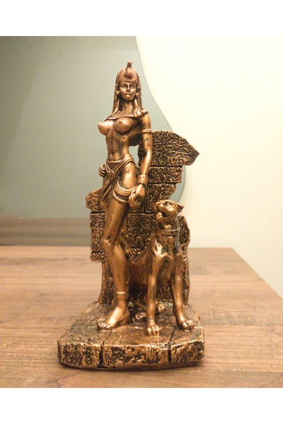 Antioch Art And Design Tasarım Mısır Kraliçesi Kleopatra Biblo 25 Cm Cleopatra Heykel Biblo Ev Dekor Hediyelik Eşya