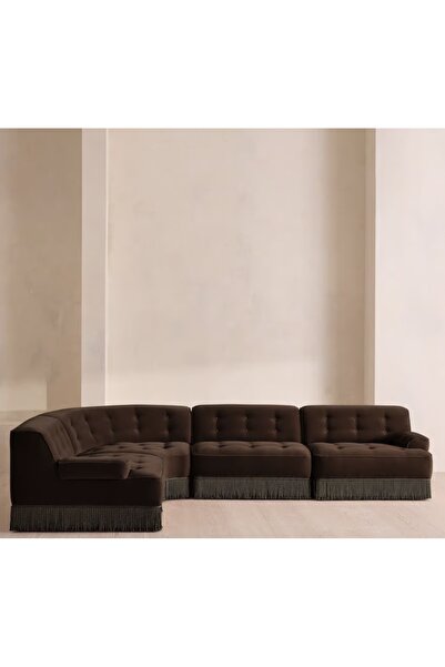 sofalab Elena Püsküllü Kadife Koltuk