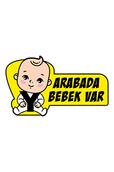 izmirdenet Dikkat Arabada Bebek Var Araba-Motosiklet Cam Etiket Sticker