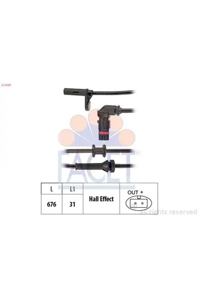 FACET 210187 ABS Sensoru On 131613 A2045400117 A2049050000