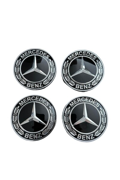 MAF Σετ 4 τάσια τροχών 68mm συμβατά με Mercedes (για ζάντες αλουμινίου)