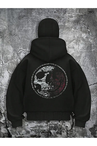 LAND MODA Hanorac unisex Ninja cu mască de zăpadă Cardigan din lână groasă cu...