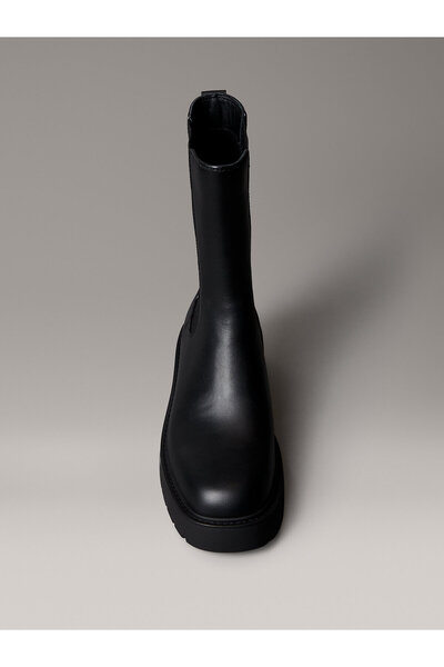 Calvin Klein Leather Tall Chunky Chelsea Boots