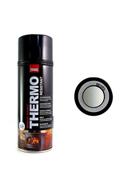 beorol Acrylic spray paint resistant to temperatures of 600 degrees, silver-S...