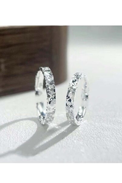 Generic AuliceVerse S999 Silver Electroplated Open Adjustable Starry Sparkle Couple Ring Set (2 Rings)
