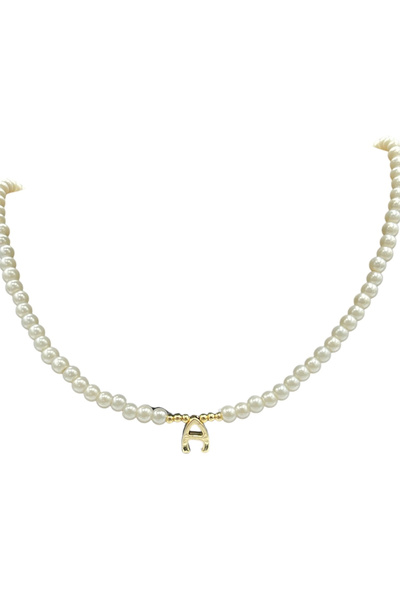 ElectraStore Colier De Perle Cu Pandantiv Litera A - C4243