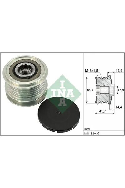 İna 535032810 Alternator Kasnagi A0009062207 A0009068201 A0009068706