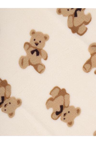Bebitof 95076 Bear Patterned Wellsoft Baby Blanket