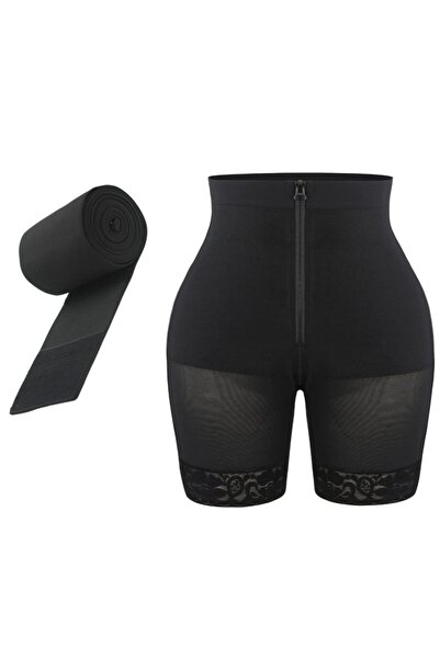 VEYA 2 in 1 Postpartum Compression Shorts with Belt, Daily Strong Compression Girdle