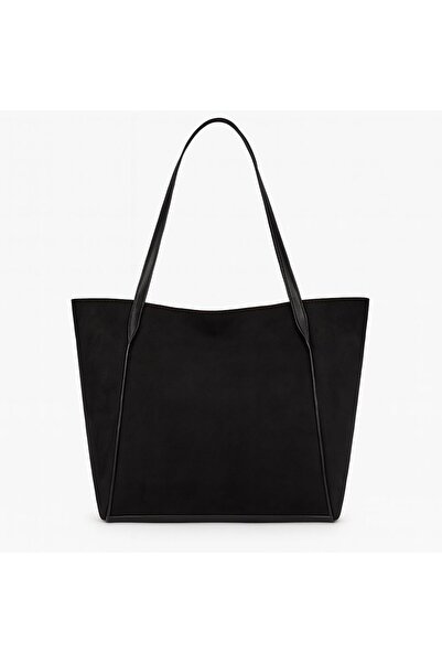 Global Siyah Süet Kadın Omuz Çantası – Günlük ve Şık Kullanım İçi