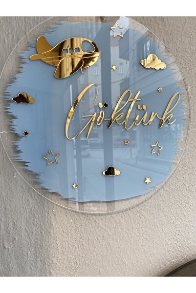 Zen Ahşap Tasarım Bebek odası Kapı Süsü / Pileksi Kapı Süsü / İsimli Kapı Süsü