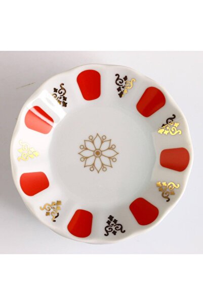 AYBABA STORE طقم أكواب شاي أصيل أحمر اللون مكون من 18 قطعة لـ 6 أشخاص