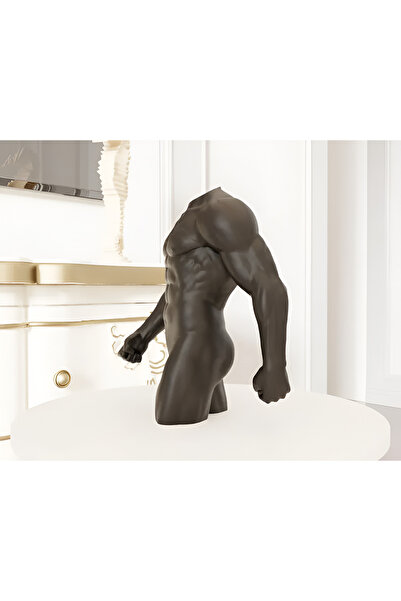 Pixelart3D Kaslı Maskülen Erkek Vücudu Heykel Biblo Dekor Dekorasyon