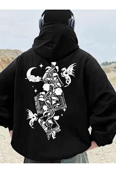 LAND MODA Kar Maskeli Ninja Unisex Sweatshirt Hırka 2iplik kalın polar