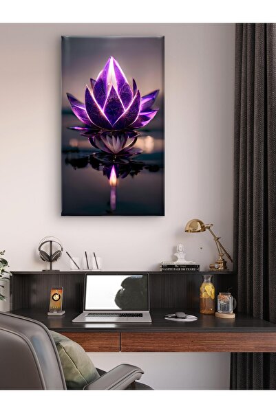 ESLEM AMETİST LOTUS - LOTUS ÇİÇEĞİ - BASKI KANVAS TABLO