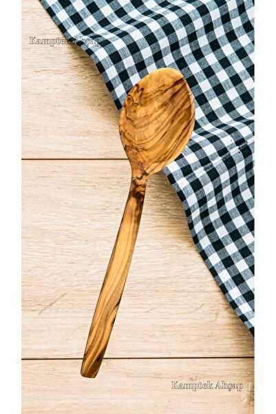 kamptek kamp teknolojisi Kamptek Wooden Natural Olive Wood Large Food Mixing Spoon 29 cm