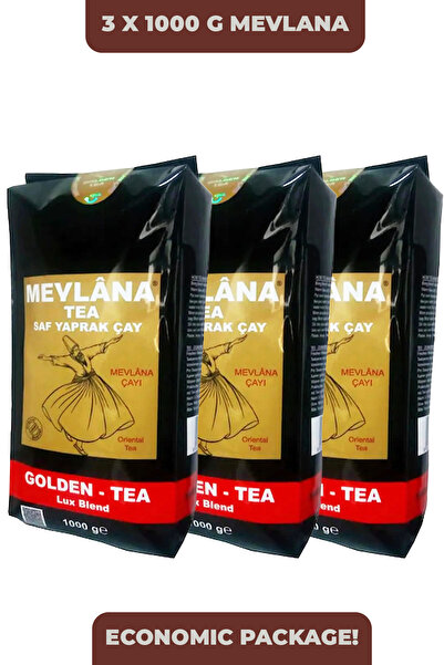 Mevlana Çay Mevlana Golden Tea Pure Leaf Black Tea 3 x 1000 g – The Finest Le...