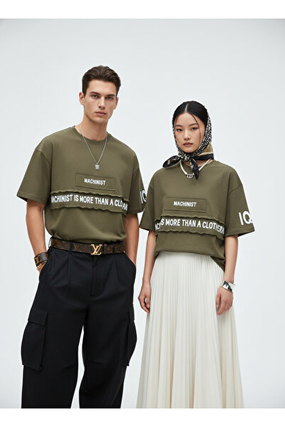 RED MILANO تيشرت قطني مطبوع يناسب الجنسين