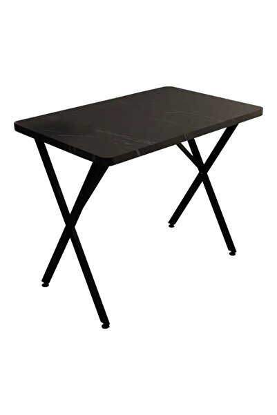 HNC HOME Metal Ayak Mutfak Masası X Ayaklı Masa 110x70 cm Yemek Masası Balkon...