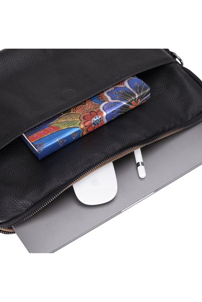 Lev Leather Genuine Leather 14” and 16” Laptop, Tablet, Briefcase – Name Can Be Written