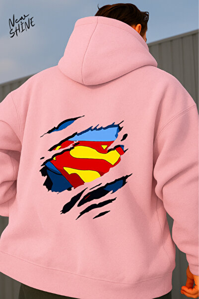 New Shine Supermen Štampana dukserica sa kapuljačom