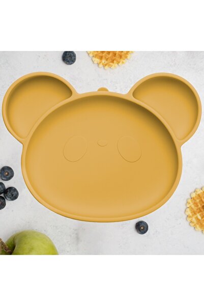 JollyMag Farfurie din silicon s ventuza, AppeKids, Panda - Honey