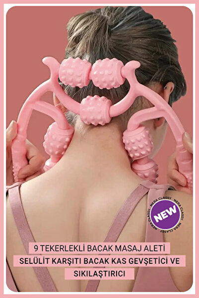 HERA Kas Gevşetici Selülit Masaj Aleti Lenf Drenaj Rulosu Bacak Kol