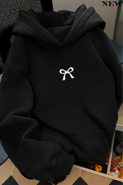 New Shine القوس المطبوعة مقنعين البلوز