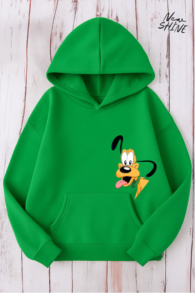 New Shine Câine cu imprimeu cu glugă Swea tricou