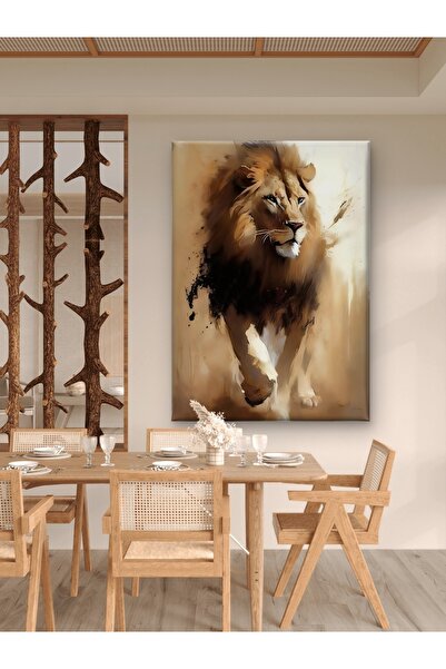 ESLEM KRALIN SESSİZLİĞİ - PASTEL ASLAN - BASKI KANVAS TABLO
