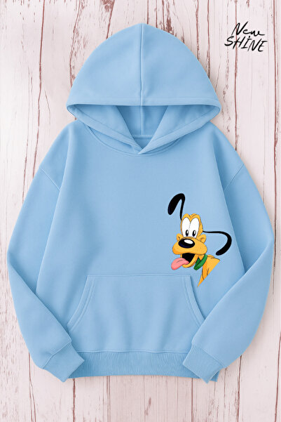 New Shine الكلب المطبوعة مقنعين البلوز