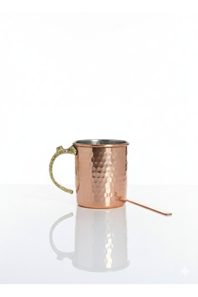 Zinnun Copper Mule Mug with Handle (Copper Rod-Tin Plated)