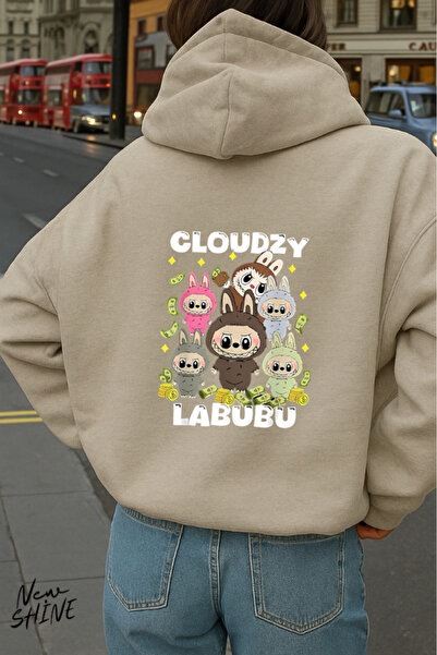 New Shine سويت شيرت بقلنسوة مطبوعة من لابوبو