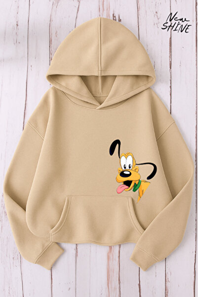 New Shine الكلب المطبوعة مقنعين البلوز