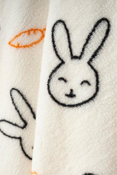 Bebitof Cute Rabbit Patterned Plush Blanket Bbtf.Ekr.95077